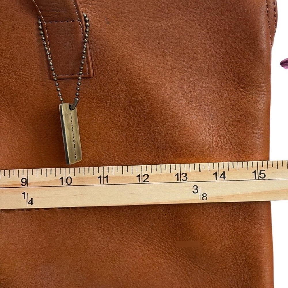 Claire‎ Chase Promethean Leather Laptop Briefcase Sleeve Bag Brown Saddle Tan - Picture 5 of 7